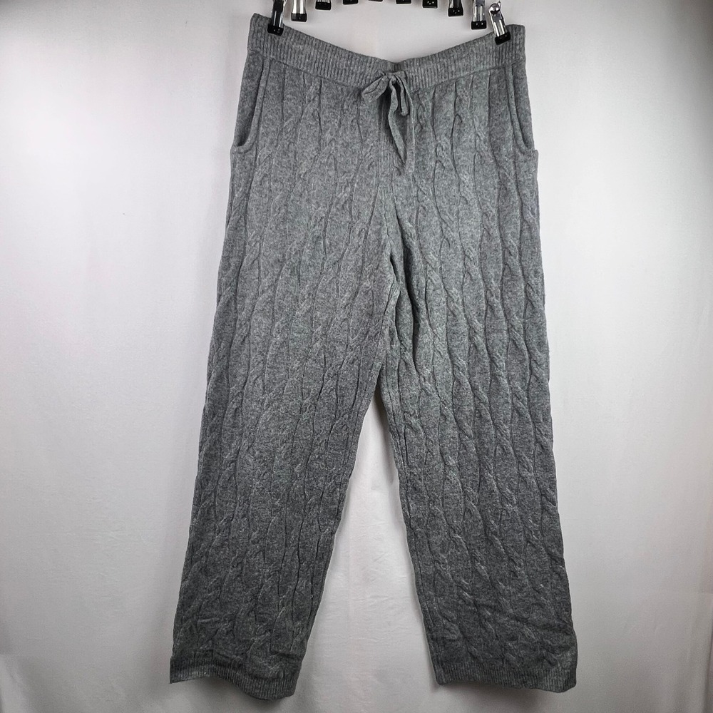 Universal Thread Womens Grey Wavy Cable Knit Lounge Pants Drawstring Size M NEW
